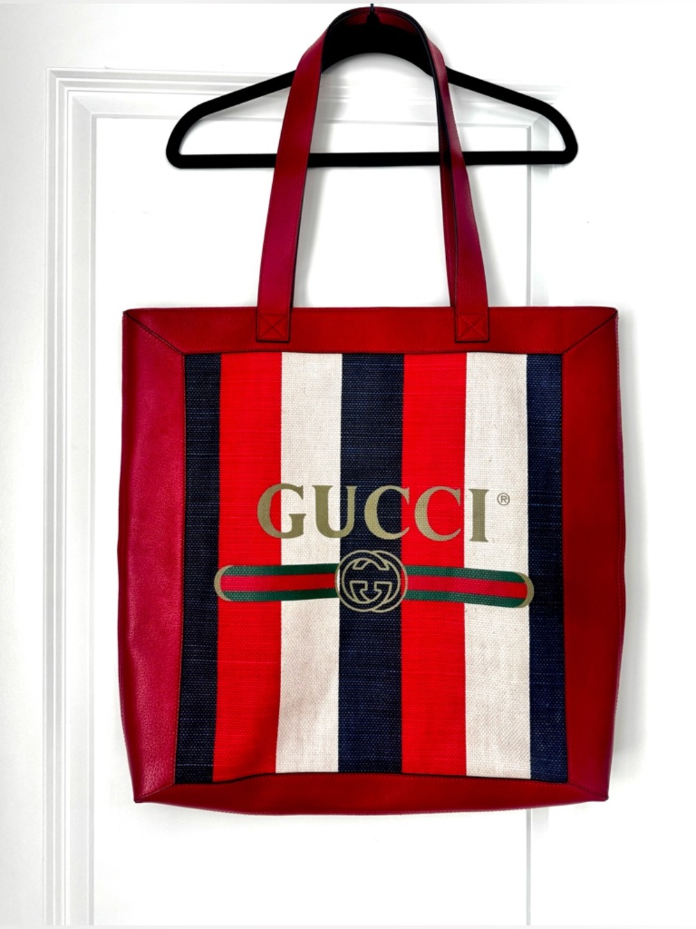 Gucci New Canvas & Leather Tote